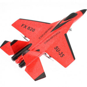 iUni FX820 távirányítós vadászrepülőgép, SU-35, Gyro, Crashworthy, Piros - Img 11