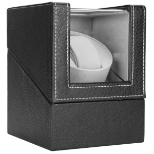 iUni Óraforgató Doboz 1db Órához, Watch Winder, Fekete-Szürke - Img 11