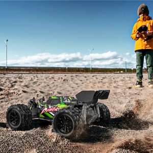 iUni S757 távirányítós autó, 1:20 méretarány, 2.4Ghz, 20km/h nagy sebességű terepjáró versenyautó, zöld - Img 9