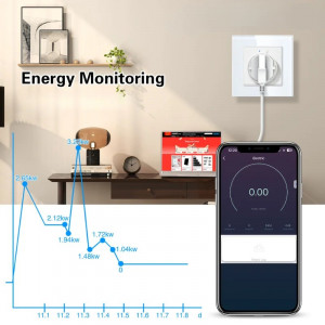 iUni SS1 Smart Socket, WiFi, 16A, fogyasztásfigyelés, Smart Life / Tuya APP, Alexa/Google Assistant kompatibilis - Img 5