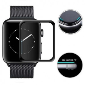 Képernyővédő fólia iUni Smartwatch Apple Watch 38mm 3D edzett üveg Fekete - Img 7