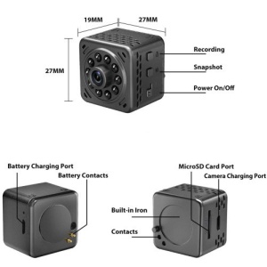 Mini kém kamera iUni IP34, Wi-Fi, 8GB, Full HD, Audio-Video, Éjszakai látás, Leszerelhető elem - Img 8