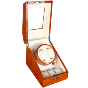 Óratartó doboz iUni Watch Winder 2 + 3 tárolóhely, Aranysárga - Img 4