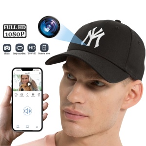 Sapka rejtett Kémkamera iUni H15, Wi-Fi, Full HD, Audio-Video felvétel, Fotó, Fekete-fehér - Img 3