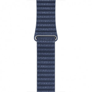 Apple Watch 1/2/3/4/5/6/7 szíj 42 mm iUni szerves bőr Sötétkék - Img 5