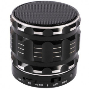 Bluetooth hangszóró iUni DF12, 3W, USB, Slot kártya, Rádió, Alumínium, Fekete - Img 1