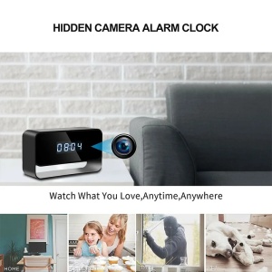 iUni IP27 kémkamera óra, 32GB, Wi-Fi, Full HD, éjszakai látás, audio-videó rögzítés, mozgásérzékelő - Img 5