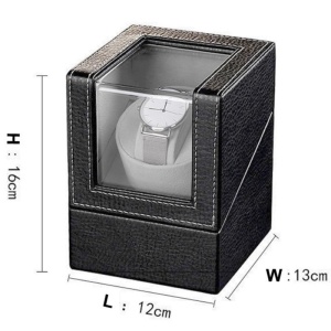 iUni Óraforgató Doboz 1db Órához, Watch Winder, Fekete-Szürke - Img 12
