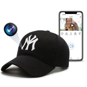 Sapka rejtett Kémkamera iUni H15, Wi-Fi, Full HD, Audio-Video felvétel, Fotó, Fekete-fehér - Img 1