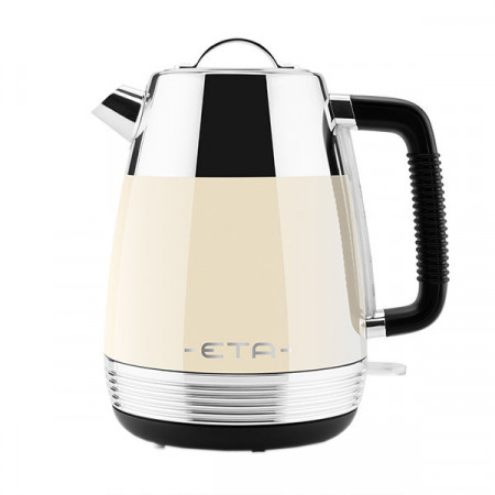 Cana electrica fierbator ETA Storio 918640, 2150 W, 1.7 L, otel inoxidabil, design retro, bej - RESIGILAT