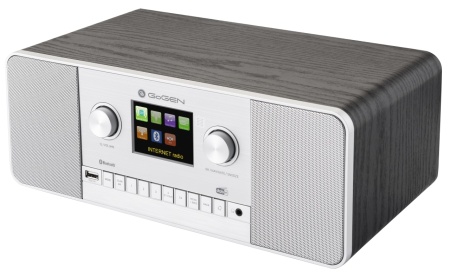 Internet radio GoGEN IR 257 BTDAB, 2x5W, DAB+/FM, LCD, Bluetooth, telecomanda, negru/argintiu