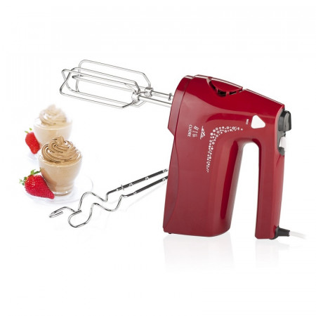 Mixer de mana ETA Cuore 0089 rosu, 350 W, 4 viteze, TURBO, 2 teluri, 2 carlige