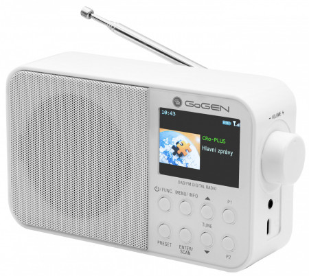 Radio portabil GoGEN DAB 500 BTCW cu tuner DAB+ si FM, 1W, Bluetooth, LCD color, baterie 2000 mAh