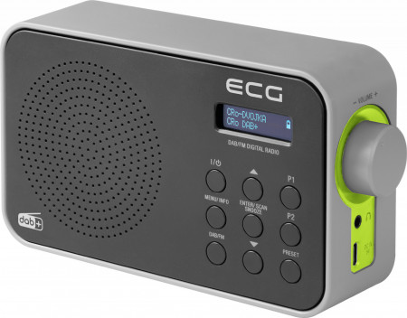 Radio portabil ECG RD 110 DAB cu tuner DAB+ si FM, negru, 1,2 W, memorie 30 de posturi - RESIGILAT
