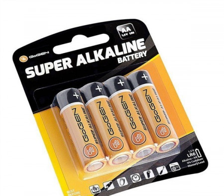 Set baterii alcaline GoGEN SUPER AA, LR06, blister 4 buc