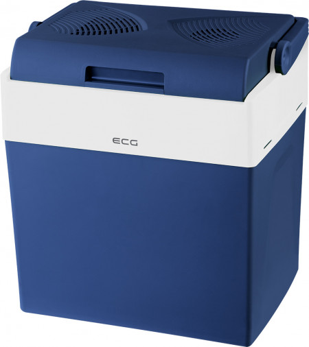 Lada frigorifica auto cu functie de incalzire si racire ECG AC 3032 HC Dual Navy, 28 L, 12V, 230V, mod ECO, albastru/alb