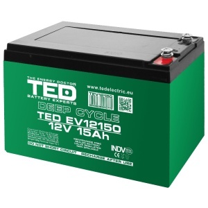 ACUMULATOR VEHICULE ELECTRICE DEEP CYCLE 12V 15AH TED - Img 2