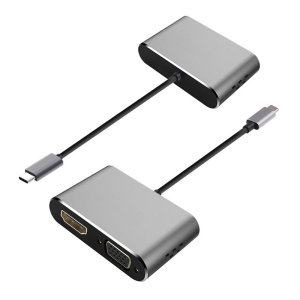 ADAPTOR TIP C - HDMI 4K 30HZ SI VGA (SIMULTAN) - Img 3