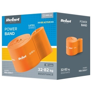 BANDA ELASTICA LATEX 208CM 32-82KG REBEL ACTIVE - Img 4