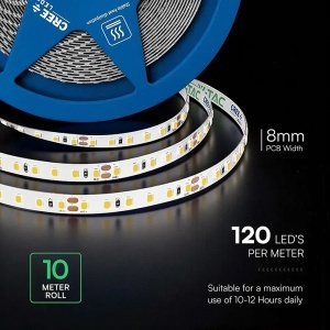 BANDA LED 8MM 10W/M 24V IP20 ROLA 10M 6500K CIP CREE - Img 4