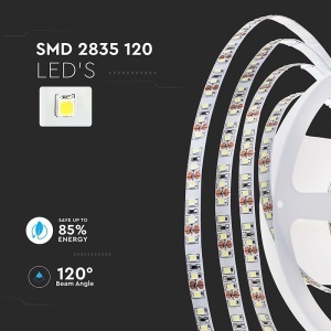 BANDA LED SMD2835 120LED/M 24V 6500K IP20 10M - Img 3
