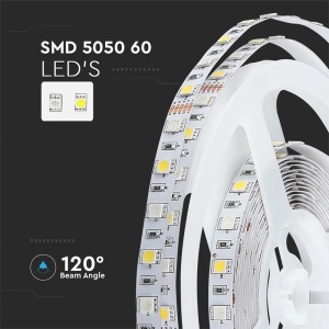 BANDA LED SMD5050 60LED/M RGB + ALB NEUTRU IP20 5M - Img 9