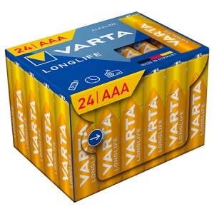 BATERIE ALCALINA LONGLIFE LR03 BLISTER 24 BUC VARTA