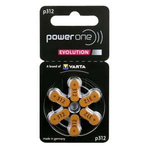 BATERII AUDITIVE POWER ONE EVOLUTION P312 BL 6 VARTA - Img 2