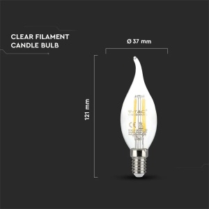 BEC E14 CU FILAMENT LED 4W 2700K DIMABIL - Img 3