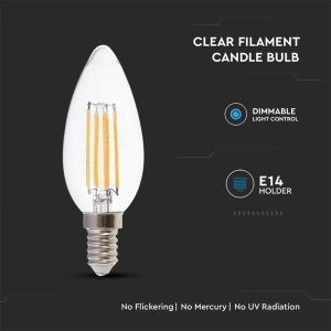BEC E14 CU FILAMENT LED DIMABIL 4W 3000K - Img 4