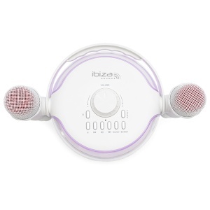 BOXA KARAOKE CU 2 MICROFOANE WIRELESS BT/USB/MSD/AUX - ALB - Img 7