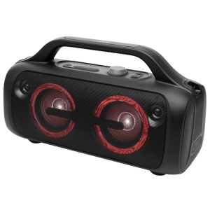 Boxa portabila JVC XS-E843B, 80W, Bluetooth 5.3, baterie Litiu-ion 3,7V/7200mAh, TWS, IPX5, efecte luminoase, negru - RESIGILAT