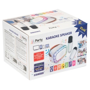 BOXA PORTABILA KARAOKE CU 2 MICROFOANE FUNCTIE BT/USB/TWS - Img 4