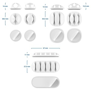 CABLE HOLDER SET 5 BUC - Img 3