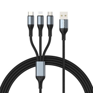 CABLU 3A 3IN1 USB LA USB-C - LIGHTNING - MICRO USB - Img 1