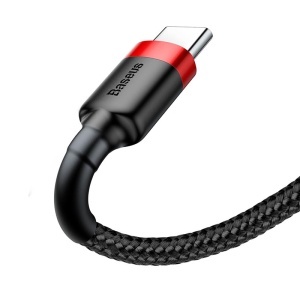 CABLU USB - TIP C 2A 10W BASEUS- NEGRU/ROSU - Img 5