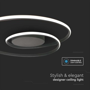 CANDELABRU LED DIMABIL 48W 3000K 62X62X10CM - NEGRU - Img 5