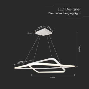 CANDELABRU LED DIMABIL 50W 4000K 60X60X120CM - ALB - Img 3