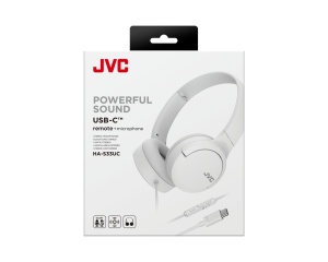 Casti JVC HA-S33UC-W-U, Cu fir, On-Ear, Microfon, USB-C, alb - Img 6
