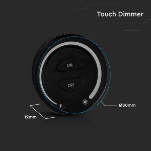 CONTROLLER BANDA LED TOUCH LUMINA ALBA - NEGRU - Img 5