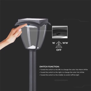 CORP ILUMINAT LED SOLAR 2W 3000K + 6000K IP65 - Img 8