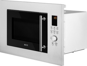 Cuptor cu microunde incorporabil ECG MTD 2390 VGSS, 23 L, interior din inox, 8 programe automate, 900 W + 1000 W