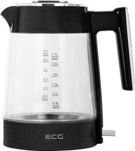Fierbator electric ECG RK 1750 Stripe, 2200 W, 1.7 litri, sticla borosilicata, elemente din otel inoxidabil - Img 5