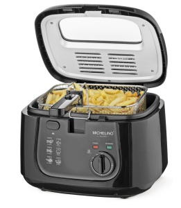 Friteuza cu ulei MICHELINO 74293, 2.5 litri, 1800 W, termostat cu reglare continua 150-190°, negru - Img 2