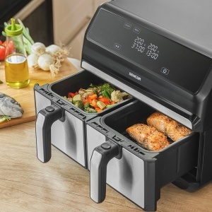 FRITEUZA DUBLA AIRFRYER 2X4 L 1700W VITAFRYER SENCOR - Img 5