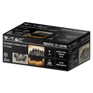 GHIRLANDA LED 5M 10 BECURI 0.4W / BEC 3000K - Img 4