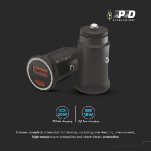 INCARCATOR AUTO QUICK CHARGE USB + TIP C - Img 6