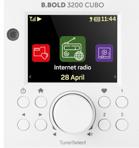 Internet radio ECG B.BOLD 3200 Cubo, FM, Bluetooth, Li-Ion 3,7V/2000 mAh, 3W RSM, telecomanda, carcasa din lemn - Img 2