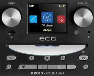 Internet radio ECG B.BOLD 7200 Intero Black, FM + DAB, stereo 2 × 10 W, CD audio si MP3, Bluetooth, USB, carcasa lemn, negru - Img 13