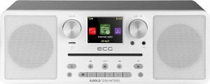 Internet radio ECG B.BOLD 7200 Intero White, FM + DAB, stereo 2 × 10 W, CD audio si MP3,Bluetooth, USB, carcasa lemn, alb - Img 2